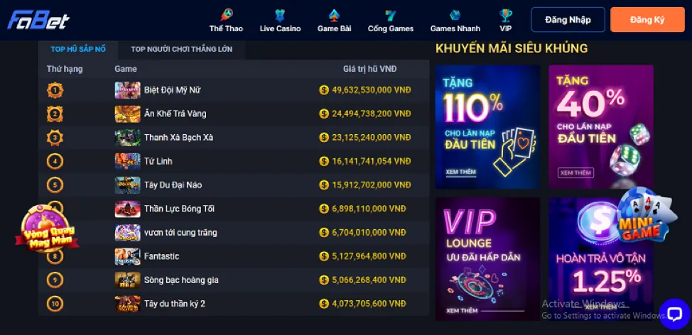 Đăng nhập hoặc đăng ký tài khoản 36win chính thức